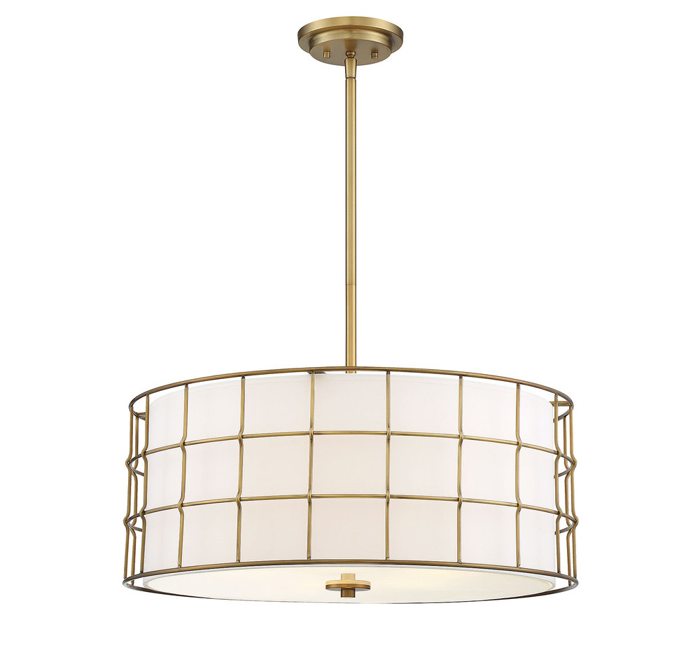 Hayden 5-Light Pendant in Warm Brass