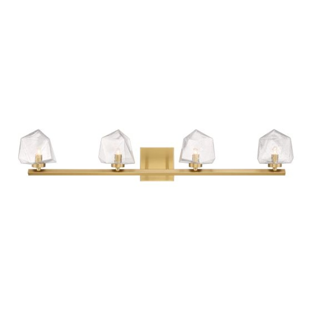 Castello 4-Light Bathroom Vanity Light in Warm Brass