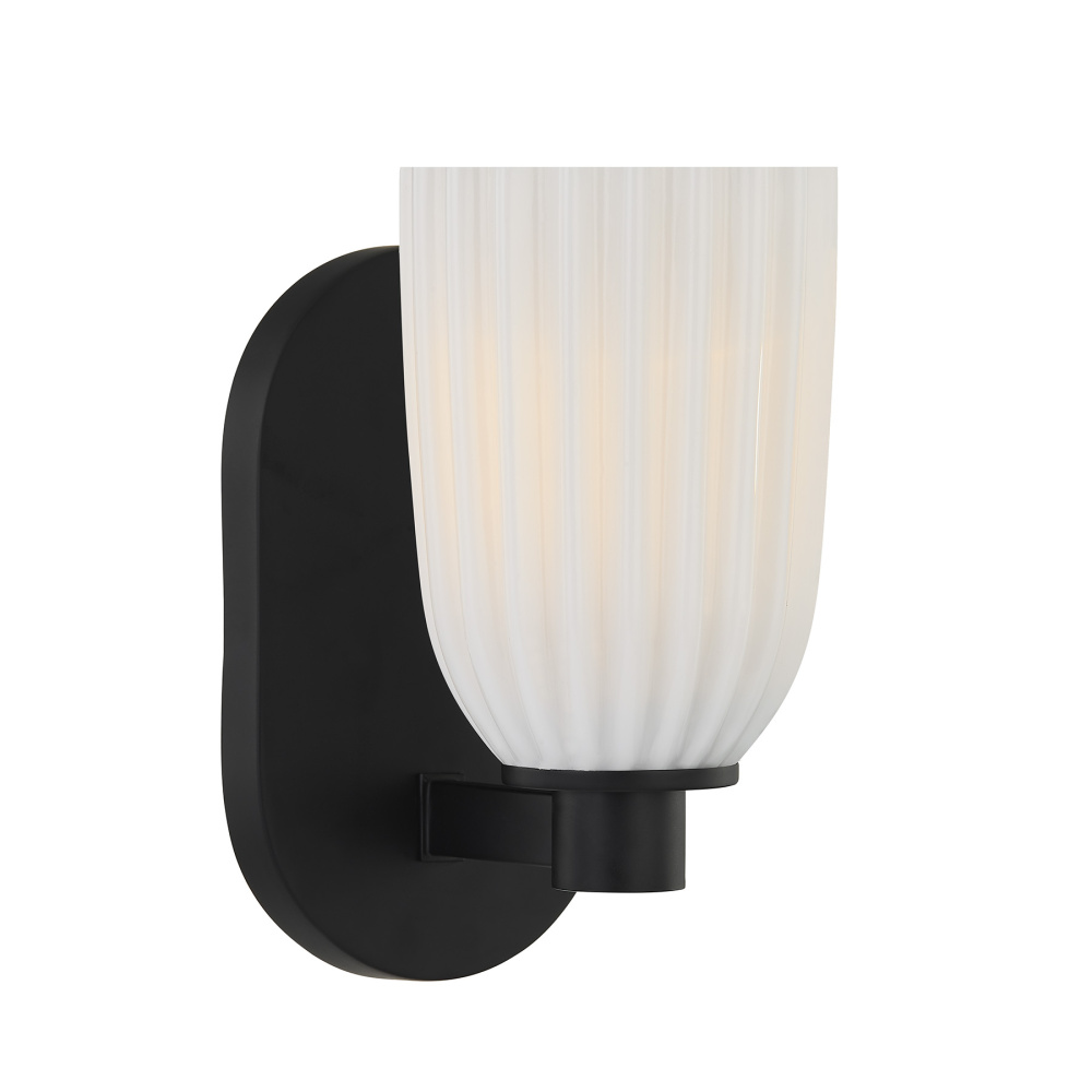 Baldwin 1-Light Wall Wall Sconce in Matte Black