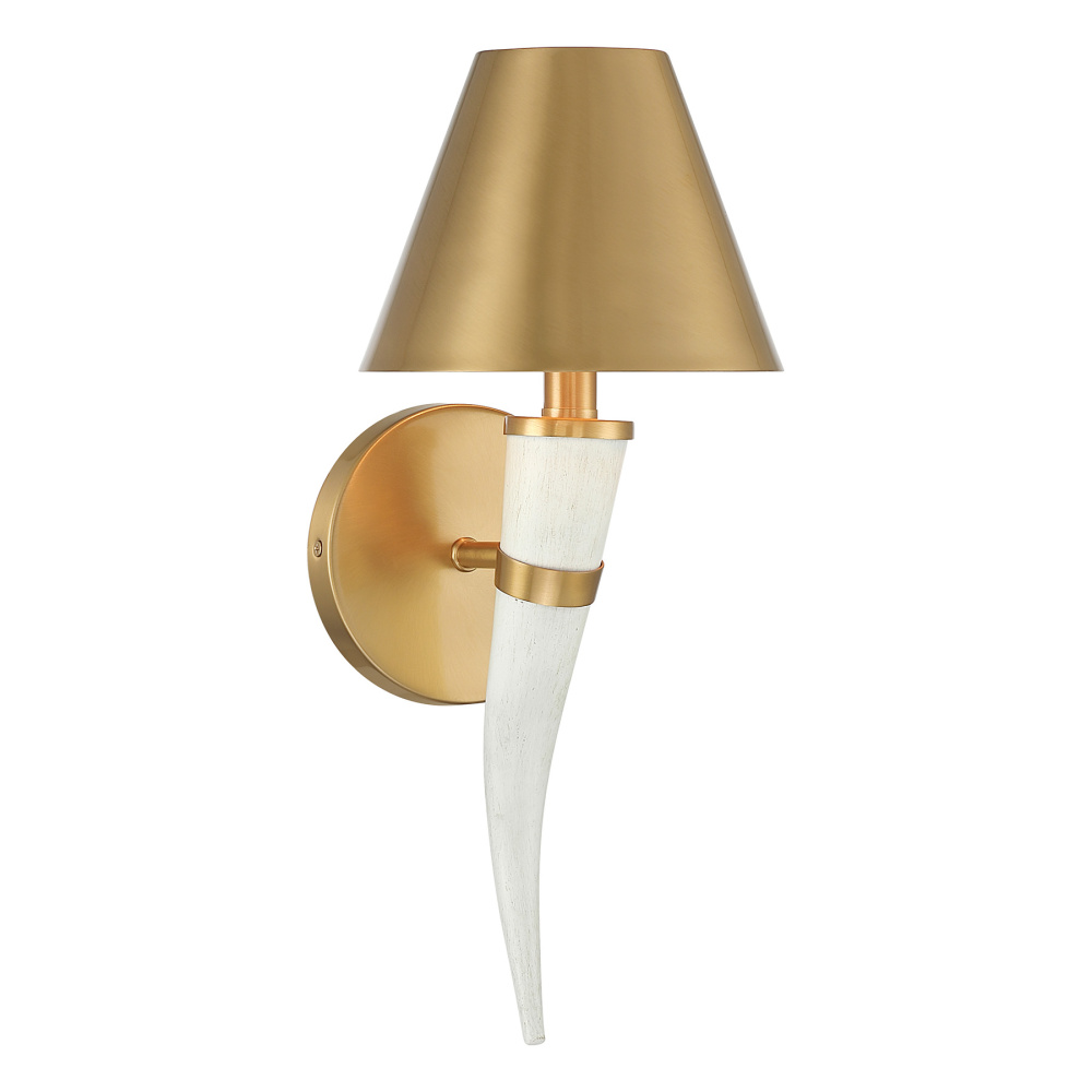 Hearne 1-Light Wall Sconce in Warm Brass by Dann Foley