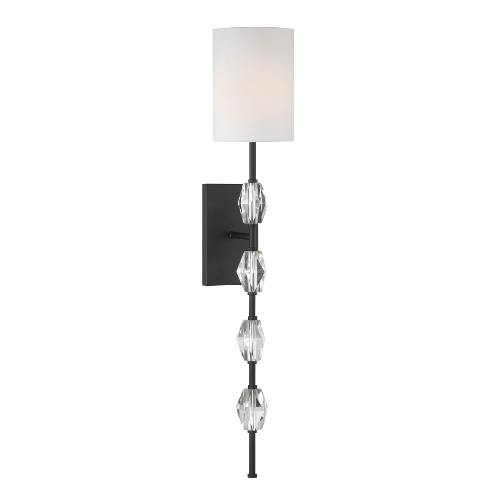 Sebring 1-Light Wall Sconce in Matte Black