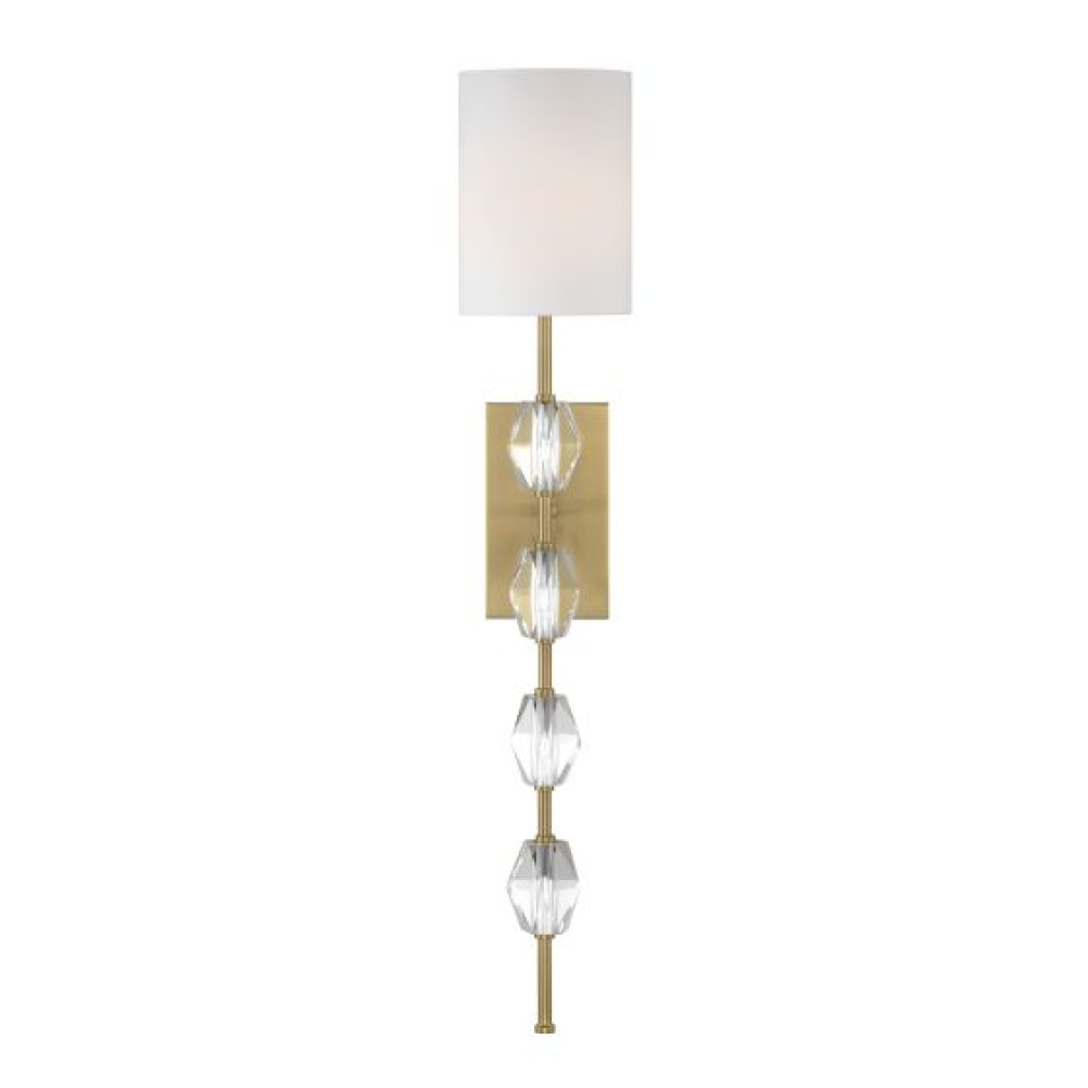 Sebring 1-Light Wall Sconce in Warm Brass