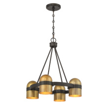 Savoy House 1-1151-4-333 - Andover 4-Light Chandelier in Mediterranean Bronze and Riviera Brass