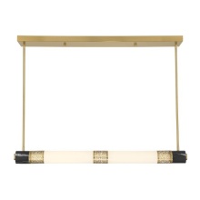 Savoy House 1-2917-1-322 - Farrell 1-Light Linear Chandelier in Warm Brass by Dann Foley