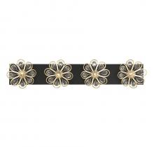 Savoy House 8-1724-4-66 - Poppy 4-Light Bathroom Vanity Light in Matte Black with Satin Nickel Accents