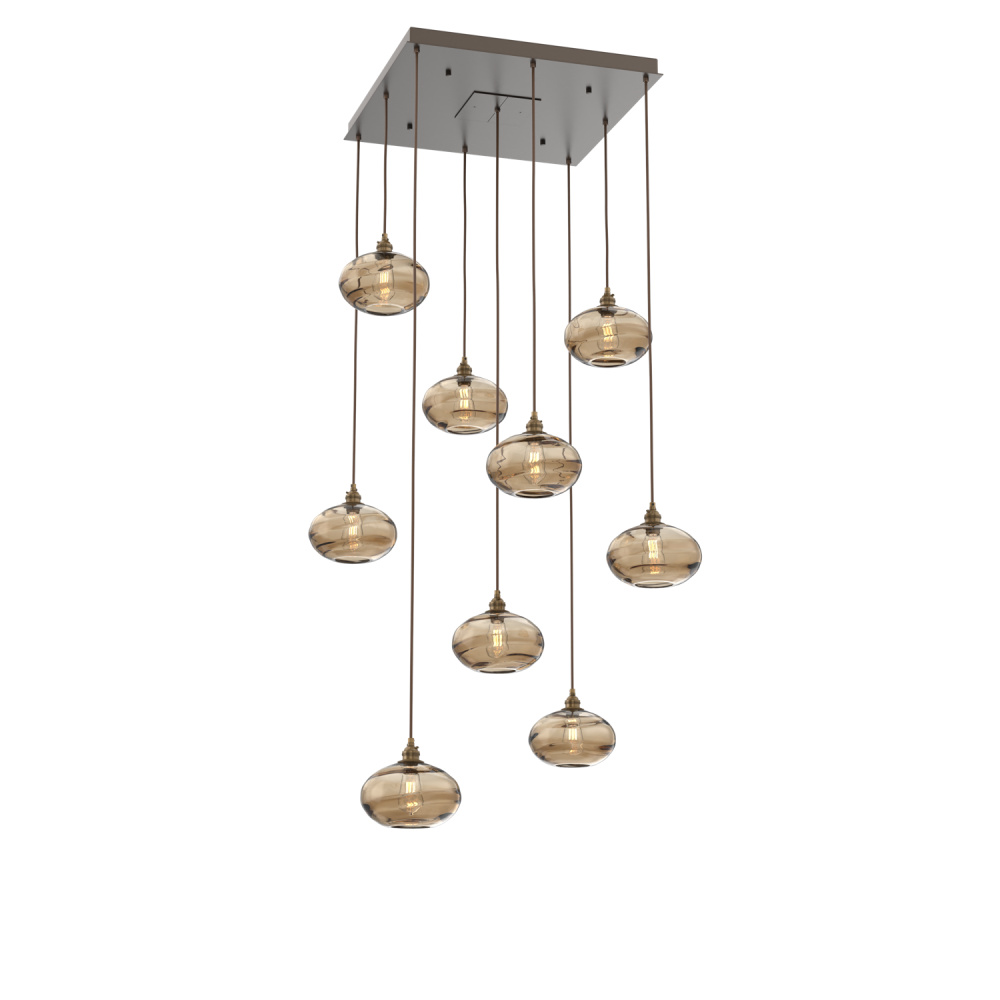 Coppa Square 9pc Multi-Pendant