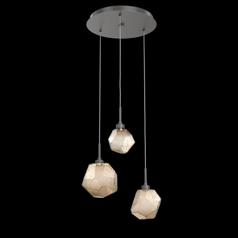Gem Round 3pc Multi-Pendant
