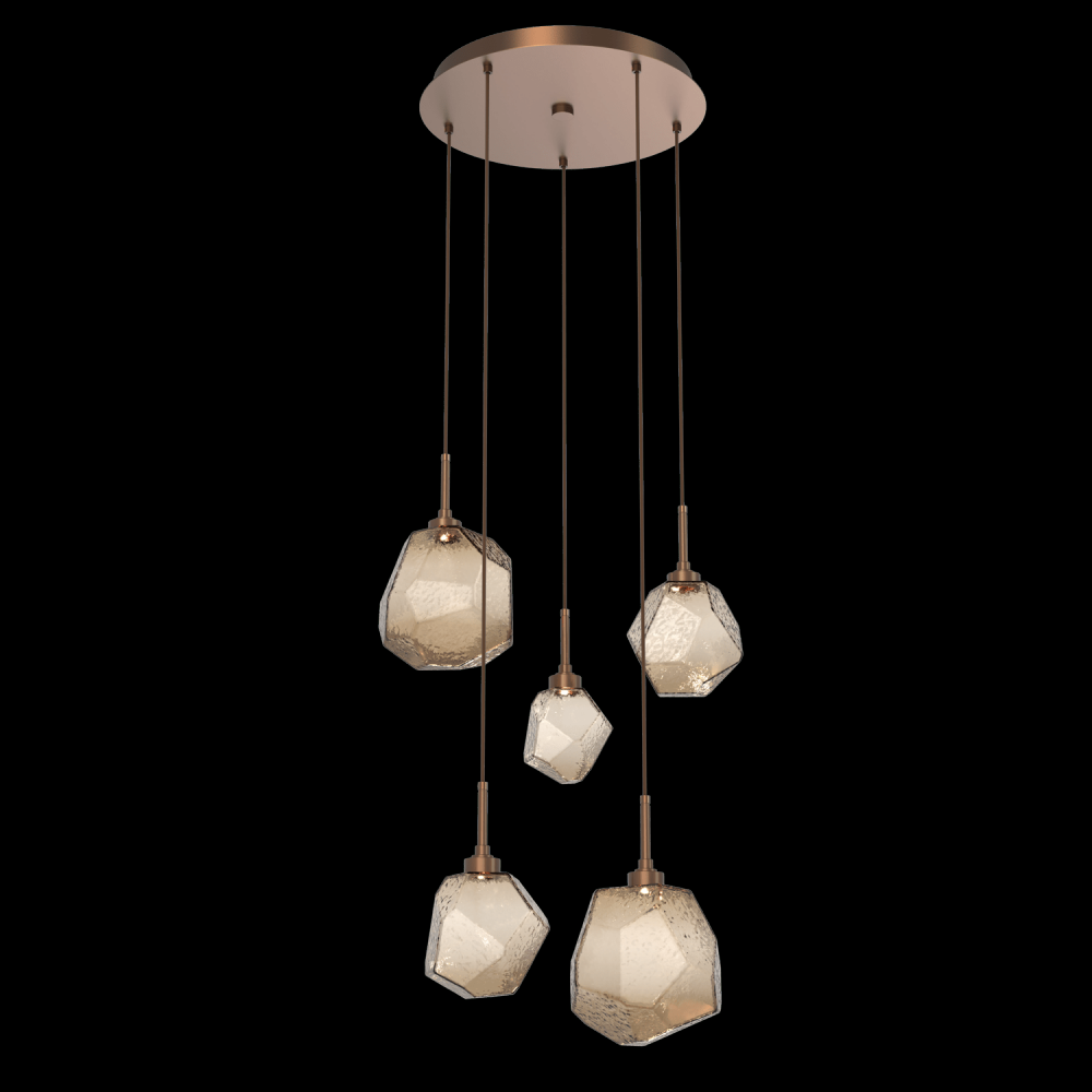 Gem Round 5pc Multi-Pendant