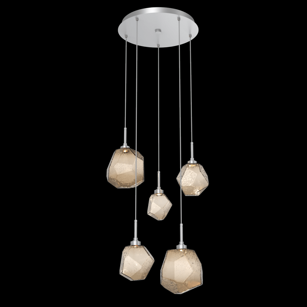 Gem Round 5pc Multi-Pendant