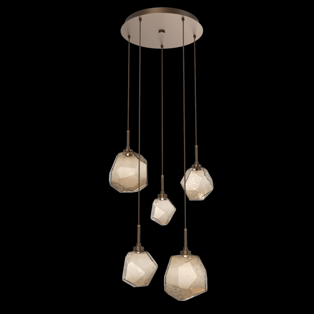 Gem Round 5pc Multi-Pendant