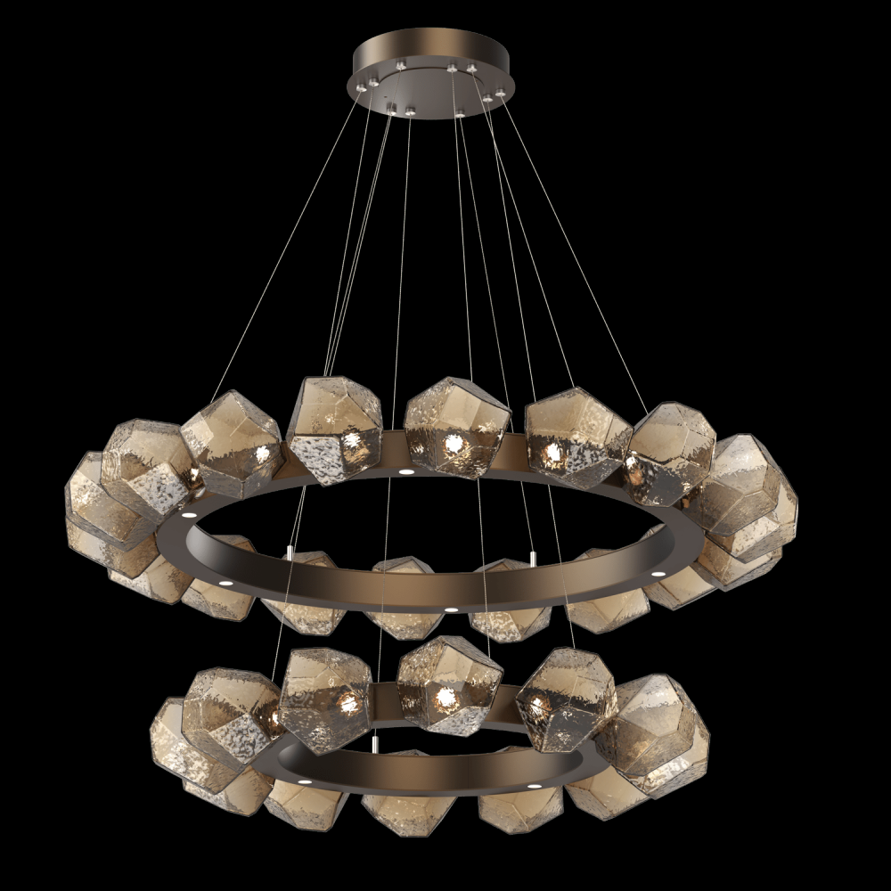 Gem Two-Tier Radial Ring