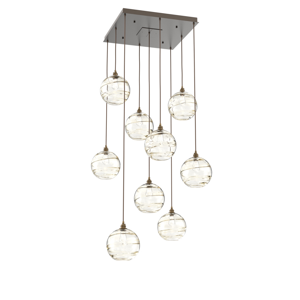 Terra Square 9pc Multi-Pendant