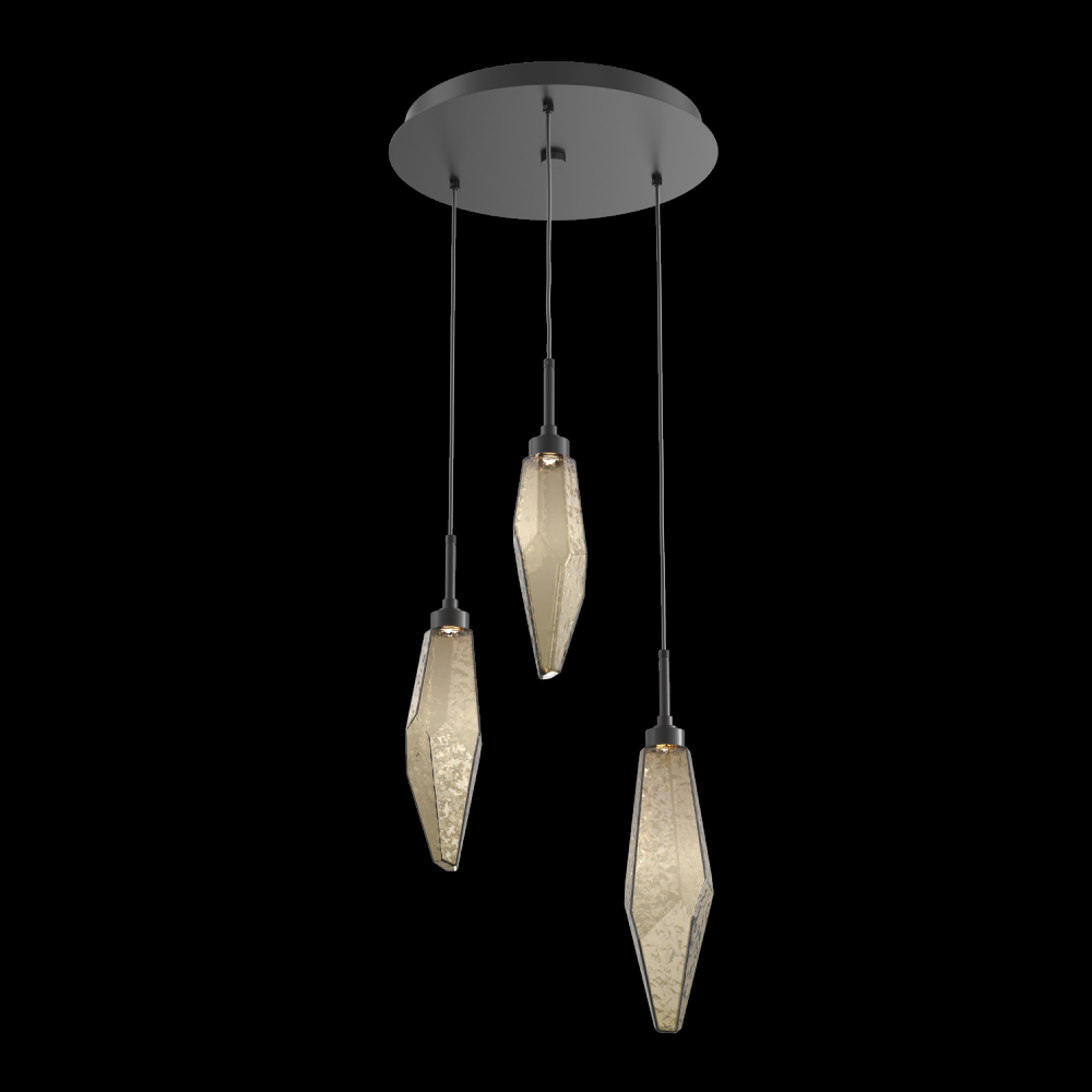 Rock Crystal Round 3pc Multi-Pendant - Ready to Ship