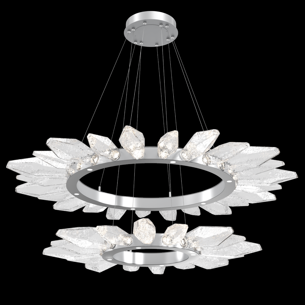 Rock Crystal Two-Tier Radial Ring