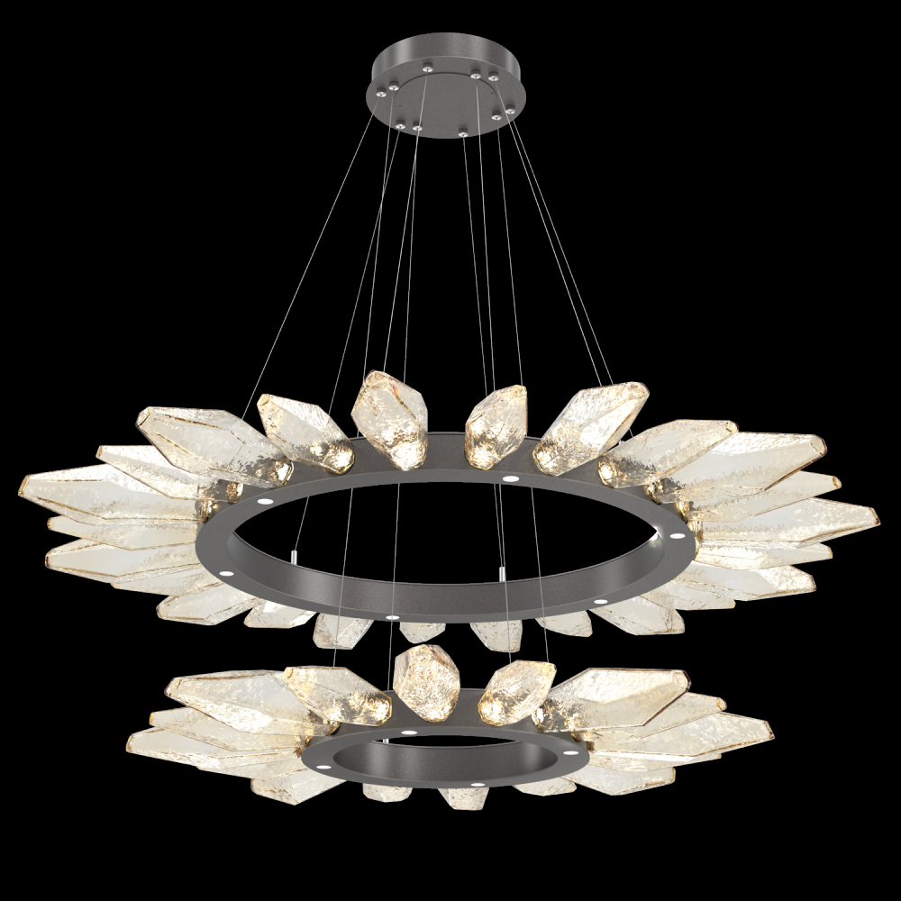 Rock Crystal Two-Tier Radial Ring