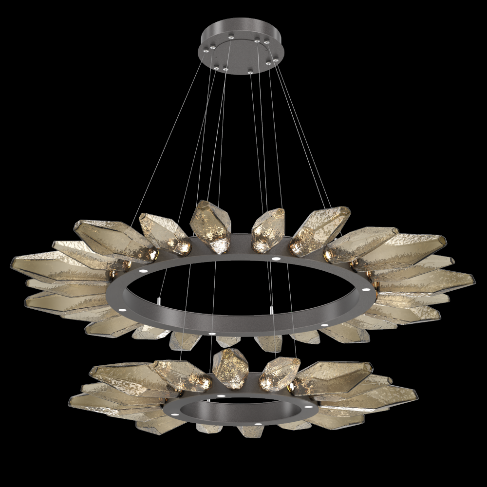 Rock Crystal Two-Tier Radial Ring