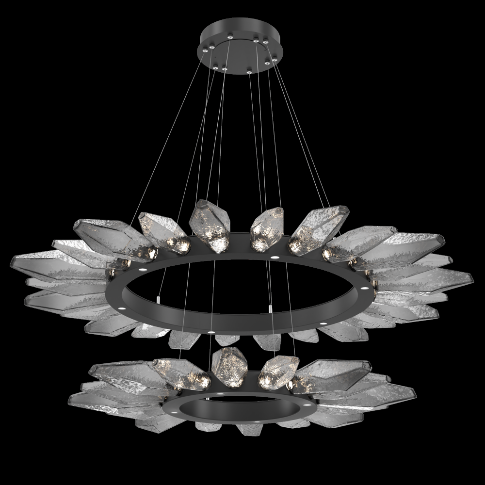 Rock Crystal Two-Tier Radial Ring