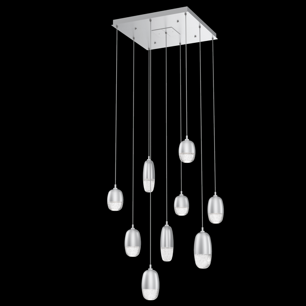 Pebble Square 9pc Multi-Pendant