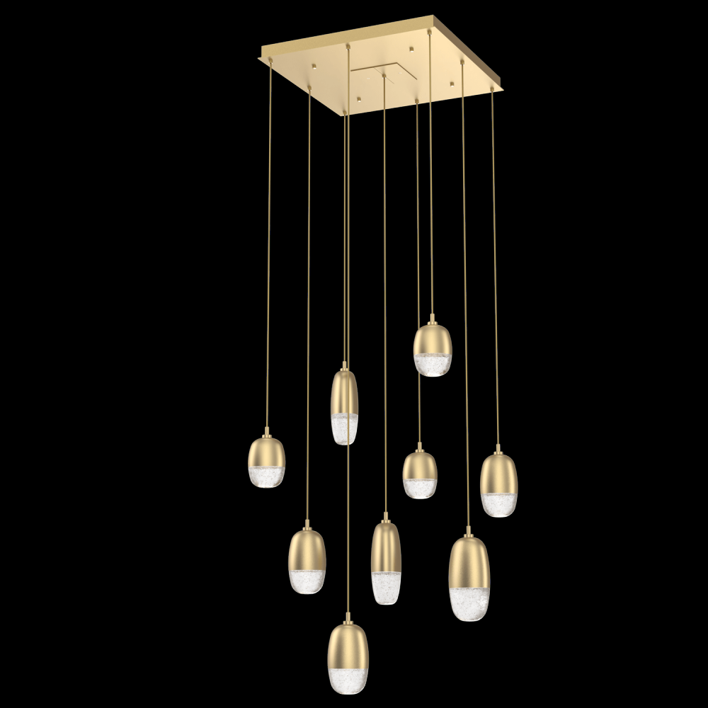 Pebble Square 9pc Multi-Pendant