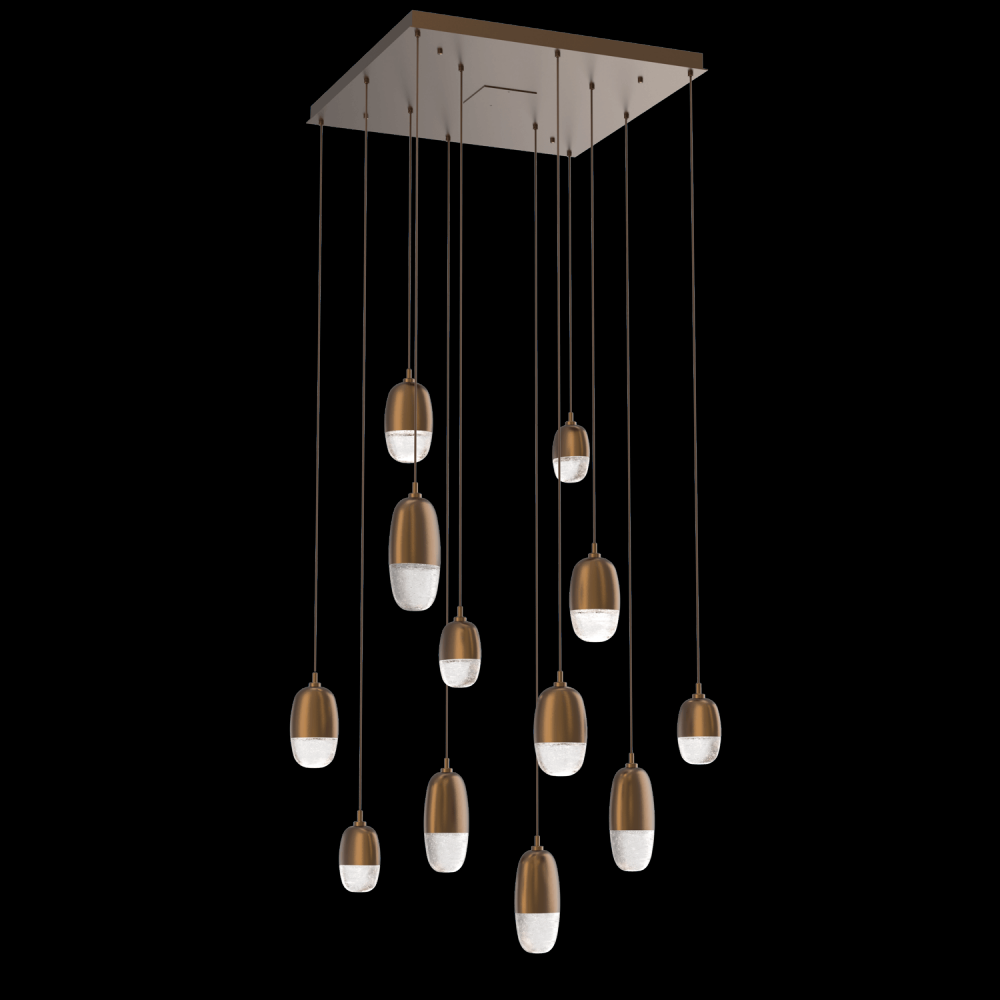 Pebble Square 12pc Multi-Pendant