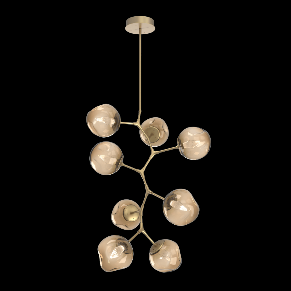Luna 8pc Vine-Gilded Brass-Geo Inner