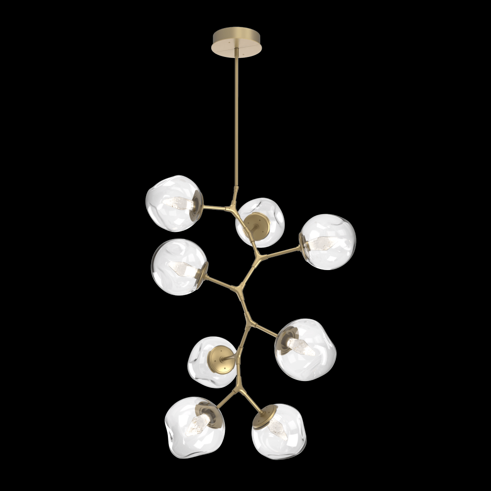 Luna 8pc Vine-Gilded Brass-Geo Inner
