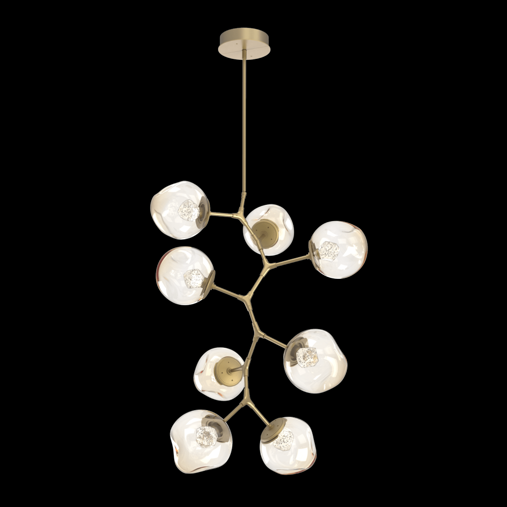 Luna 8pc Vine-Gilded Brass-Zircon Inner