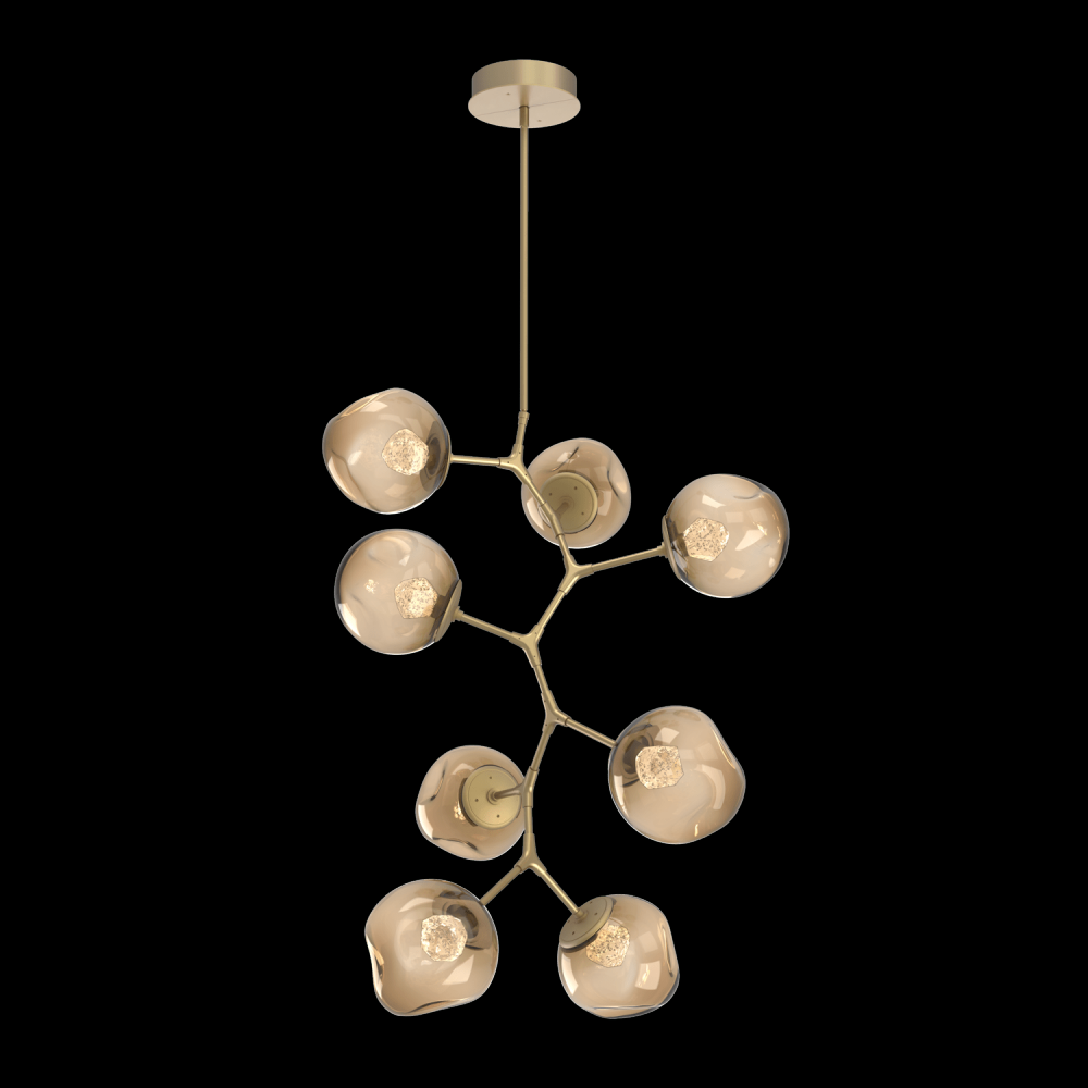 Luna 8pc Vine-Gilded Brass-Zircon Inner
