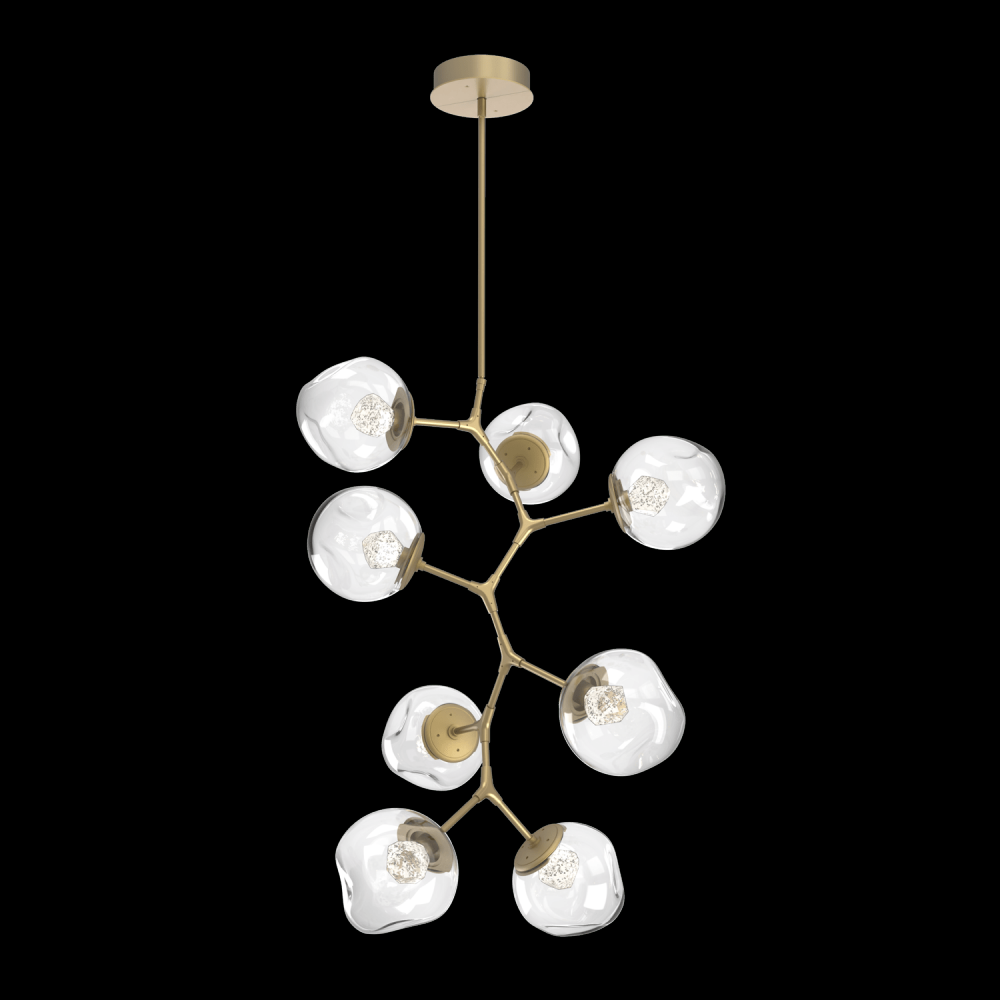 Luna 8pc Vine-Gilded Brass-Zircon Inner