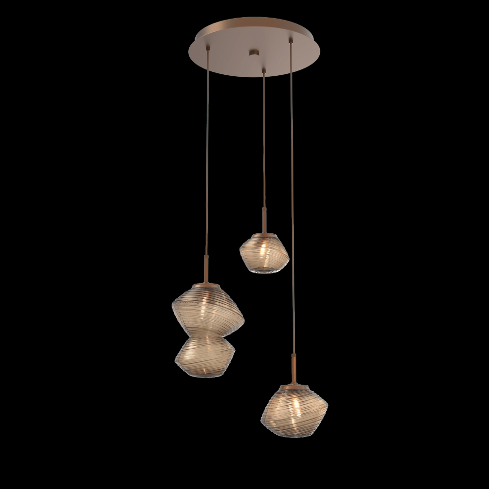 Mesa Round 3pc Multi-Pendant