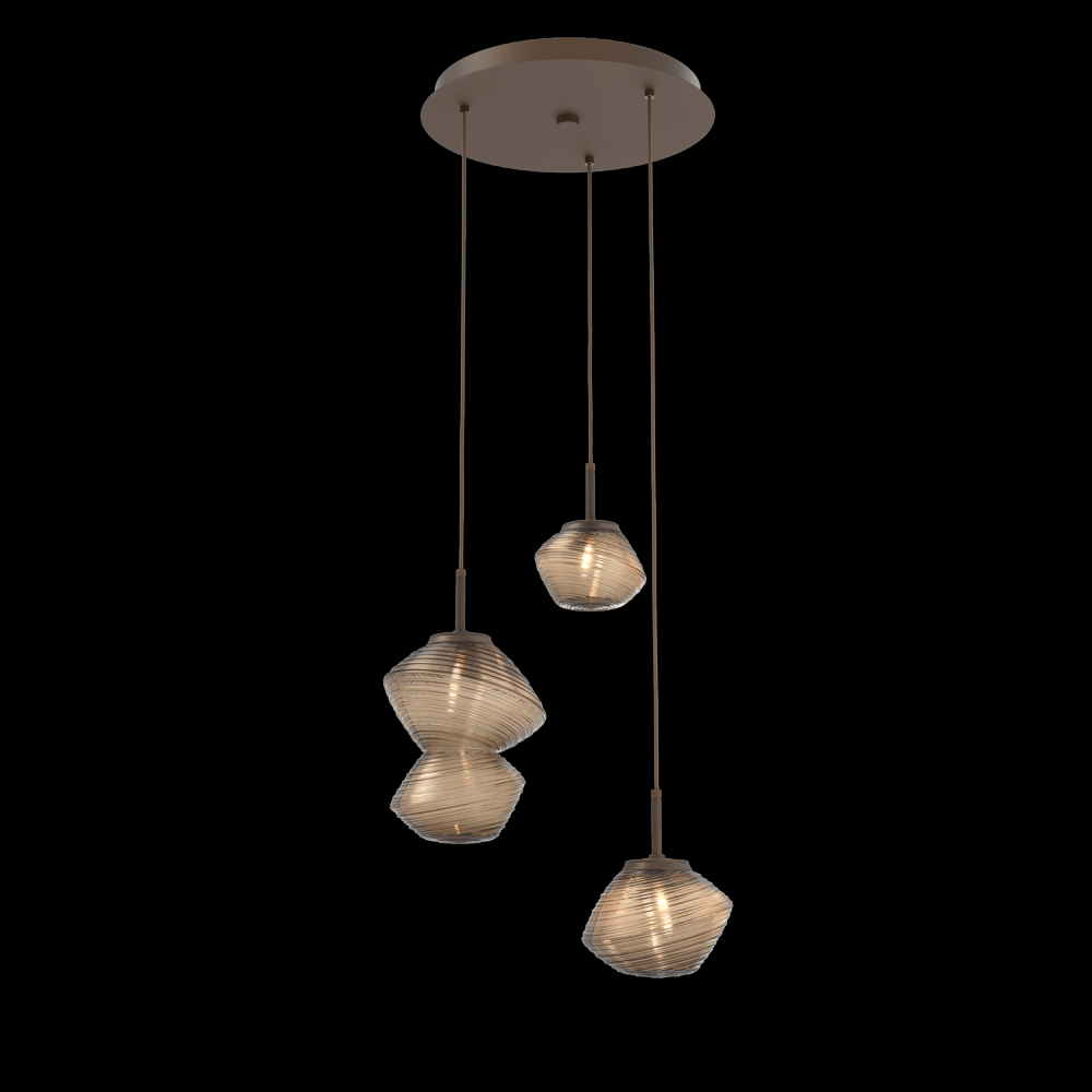 Mesa Round 3pc Multi-Pendant