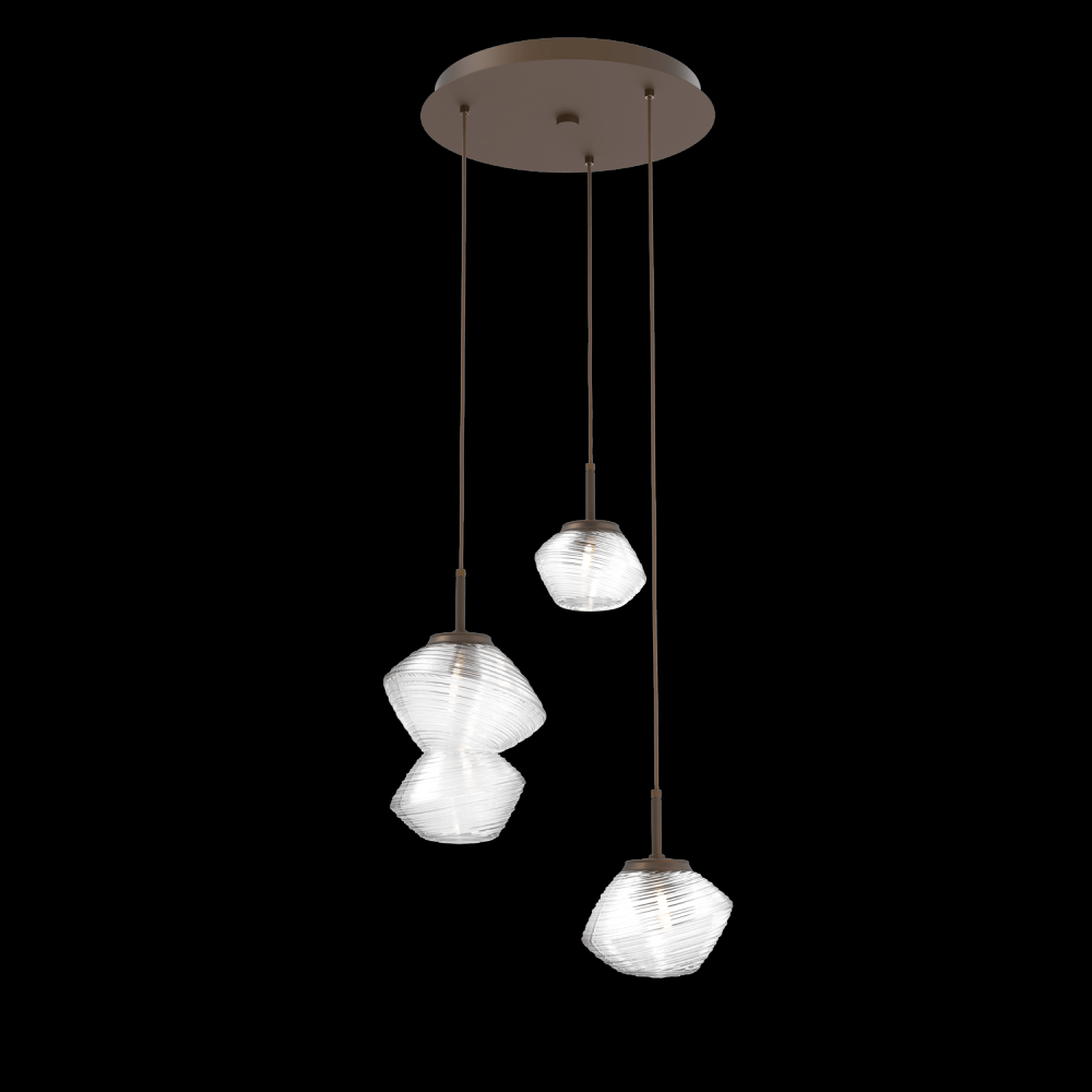 Mesa Round 3pc Multi-Pendant