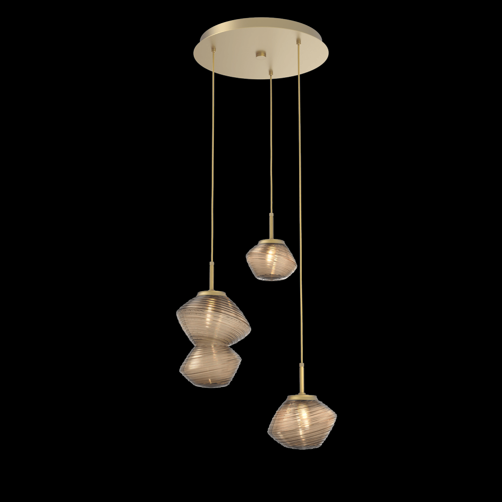 Mesa Round 3pc Multi-Pendant