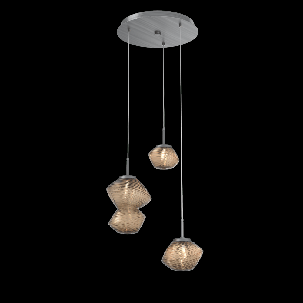 Mesa Round 3pc Multi-Pendant