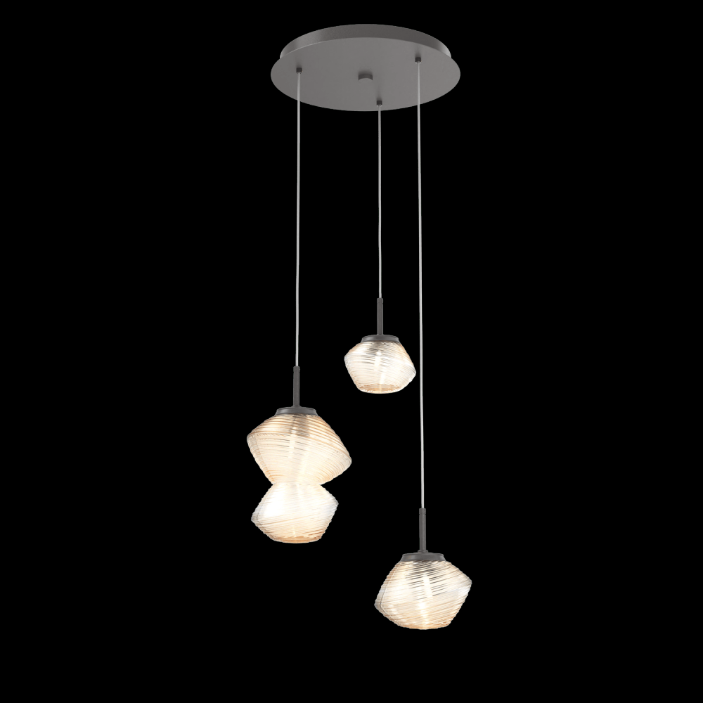 Mesa Round 3pc Multi-Pendant