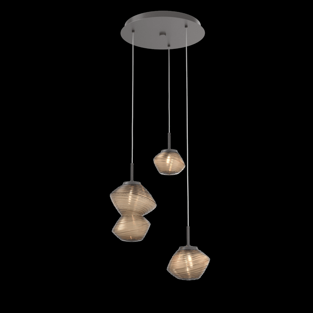Mesa Round 3pc Multi-Pendant