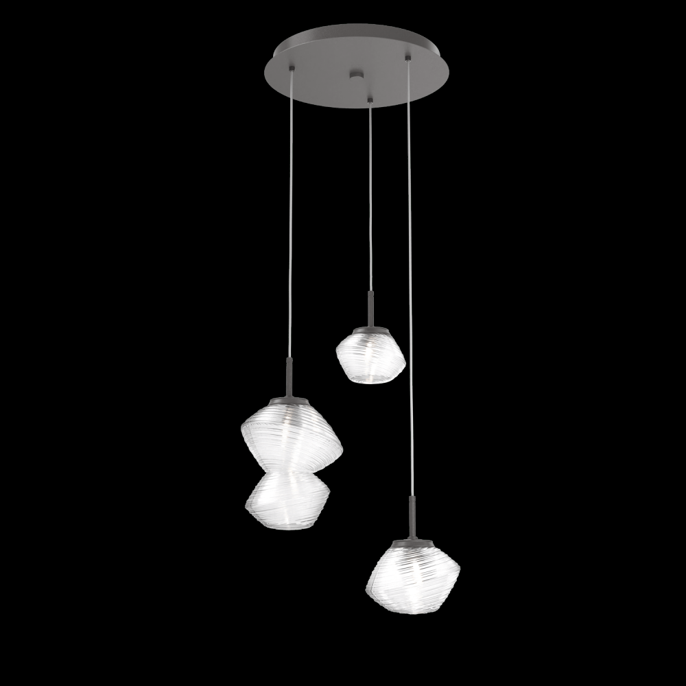 Mesa Round 3pc Multi-Pendant