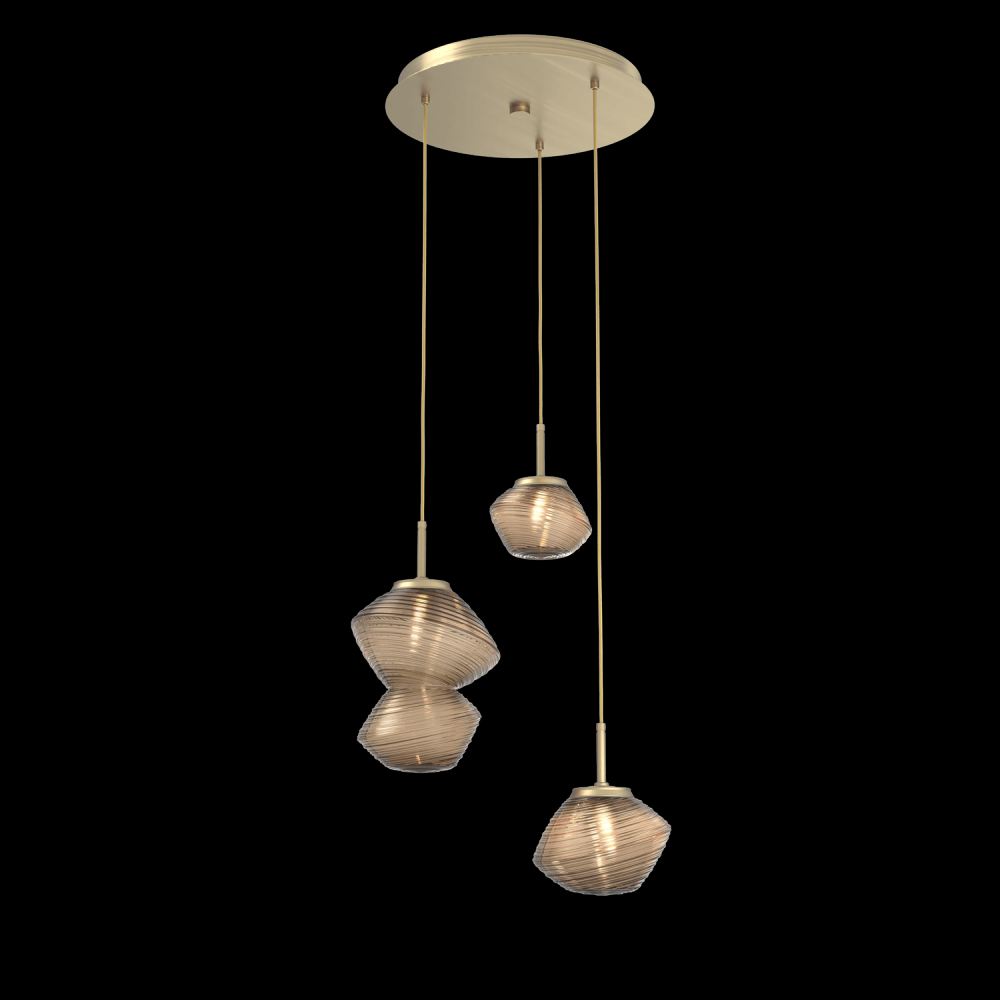 Mesa Round 3pc Multi-Pendant