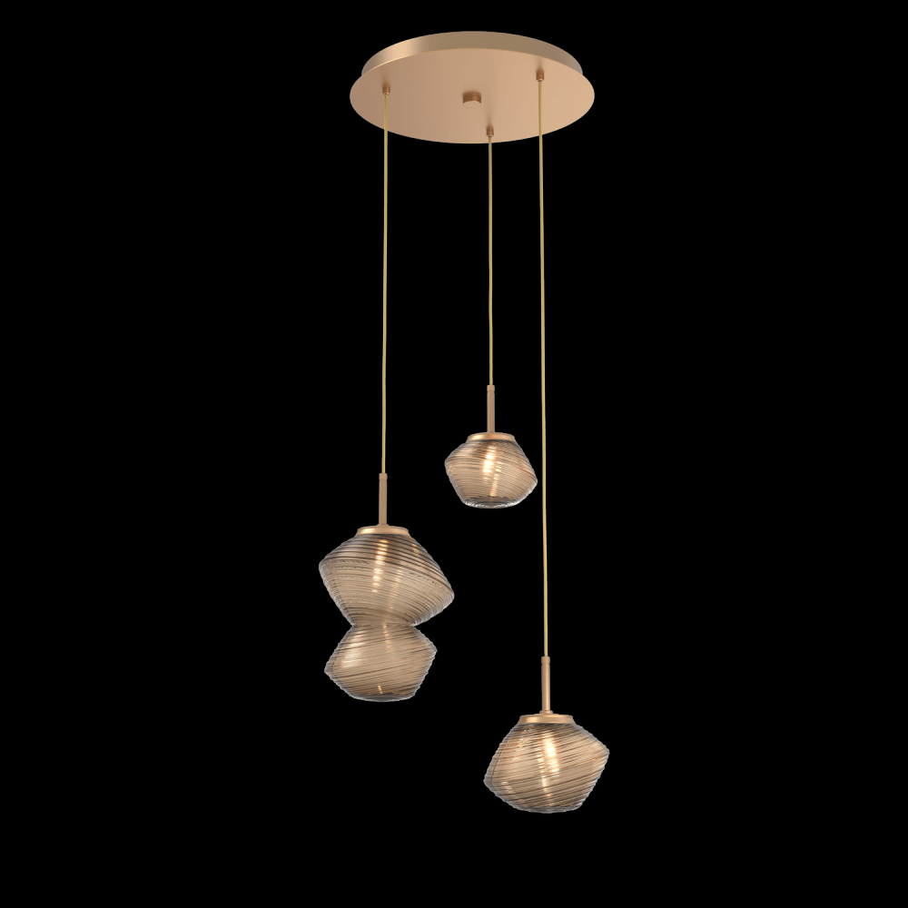 Mesa Round 3pc Multi-Pendant