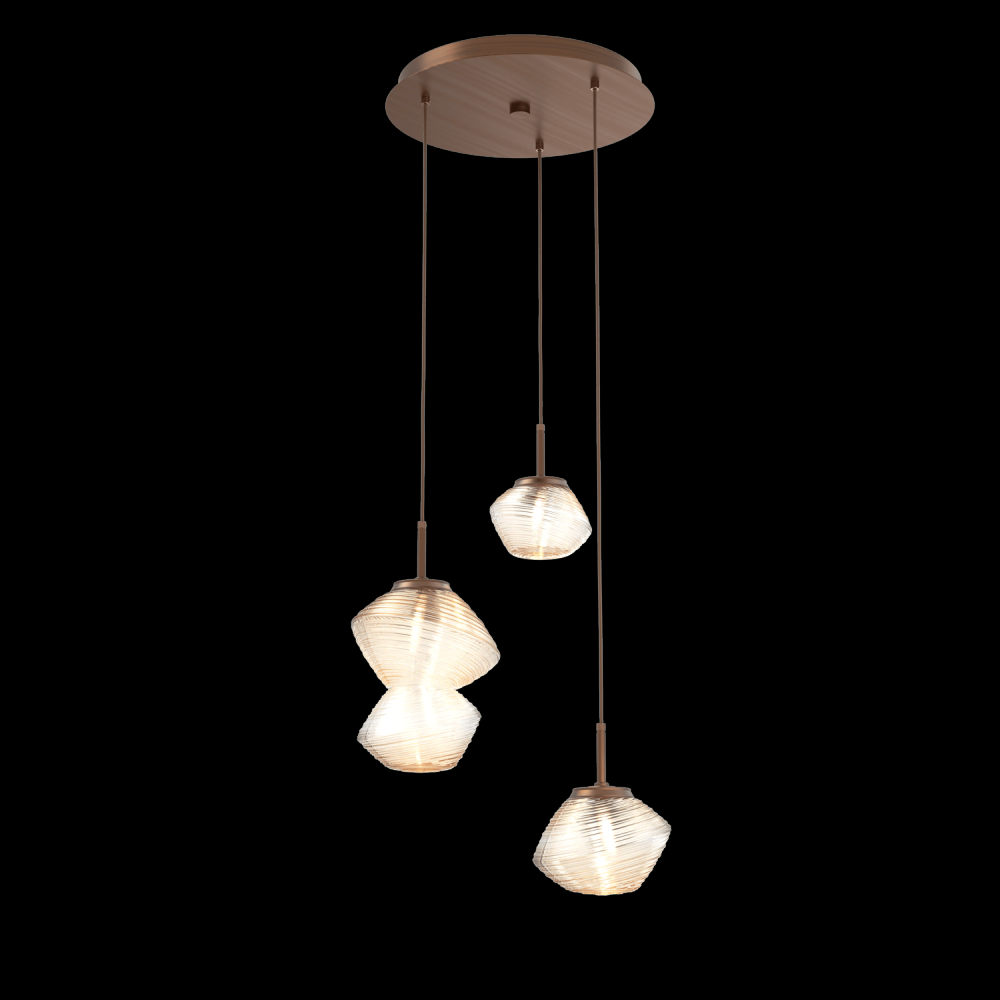 Mesa Round 3pc Multi-Pendant