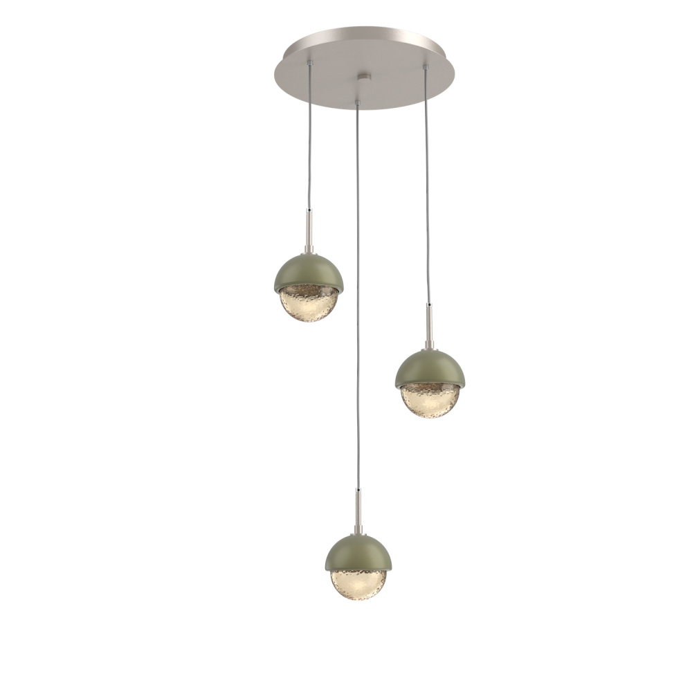 Cabochon Round 3pc Multi-Pendant