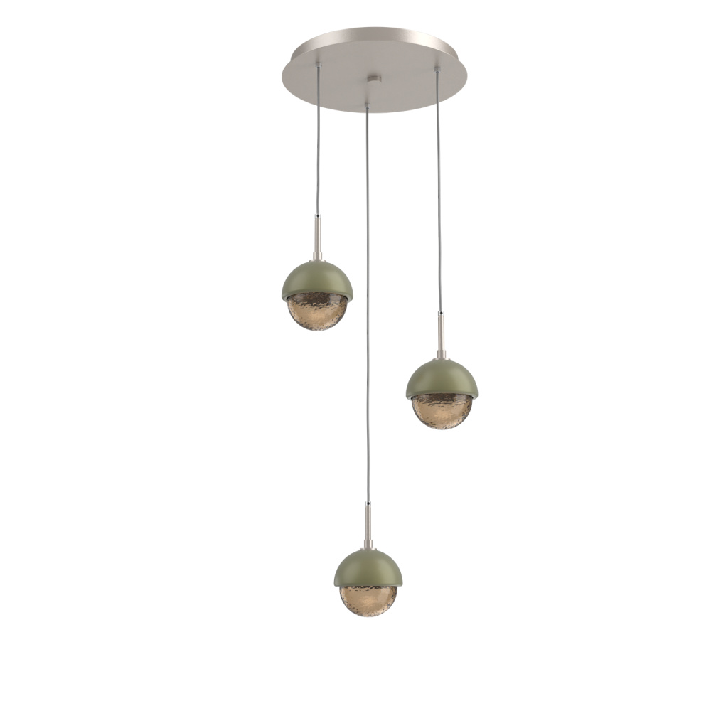 Cabochon Round 3pc Multi-Pendant