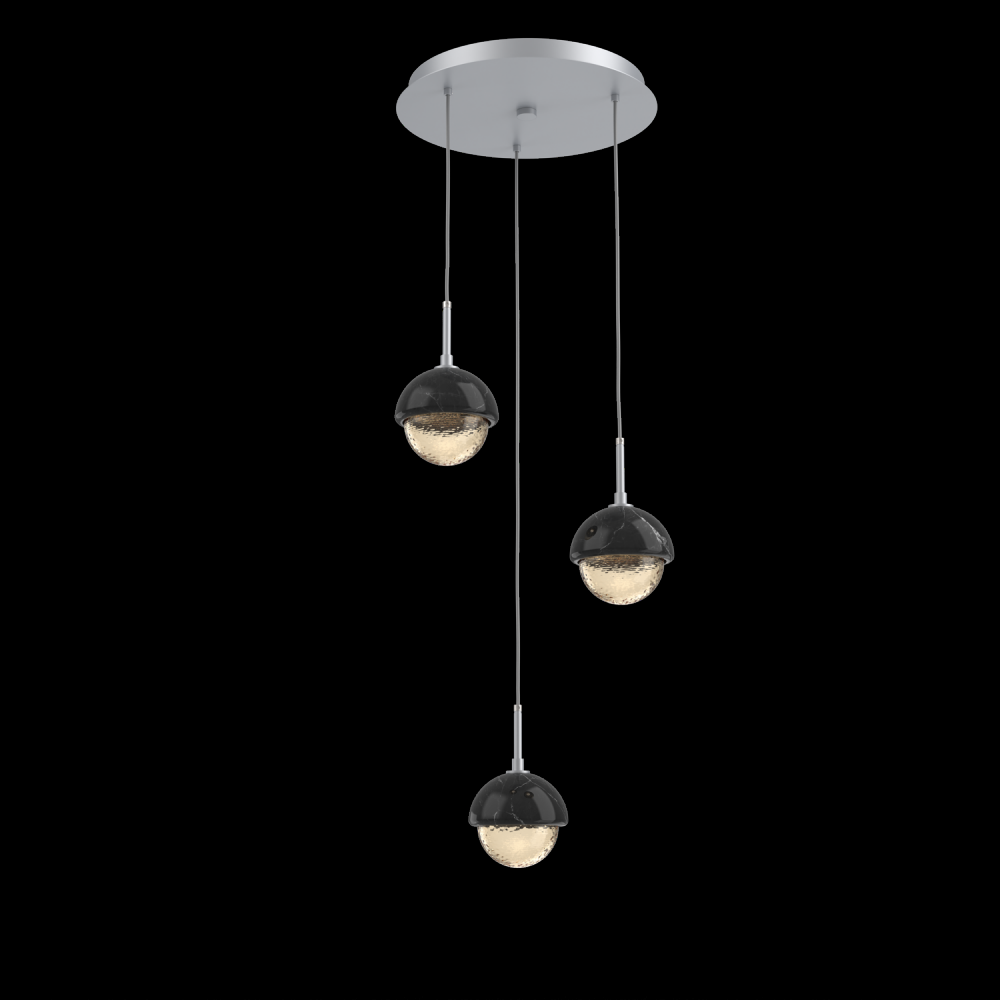 Cabochon Round 3pc Multi-Pendant