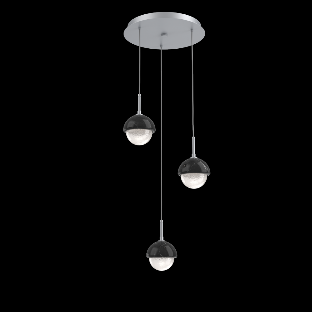 Cabochon Round 3pc Multi-Pendant