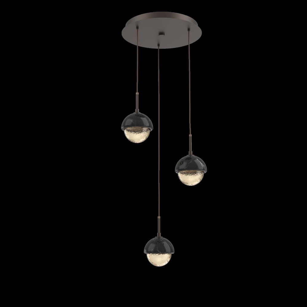 Cabochon Round 3pc Multi-Pendant