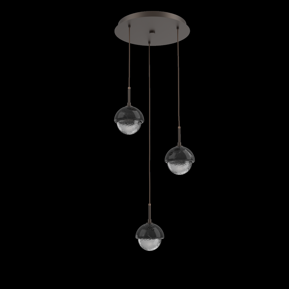 Cabochon Round 3pc Multi-Pendant