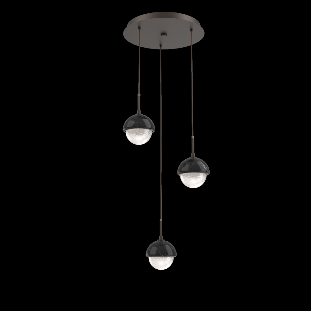 Cabochon Round 3pc Multi-Pendant