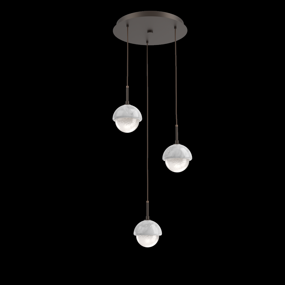 Cabochon Round 3pc Multi-Pendant