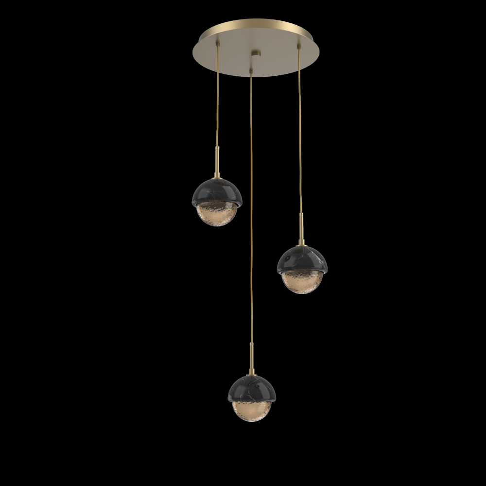 Cabochon Round 3pc Multi-Pendant