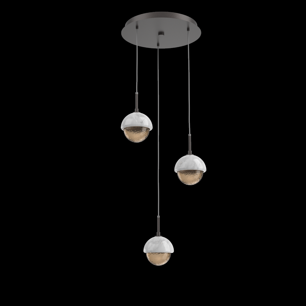 Cabochon Round 3pc Multi-Pendant